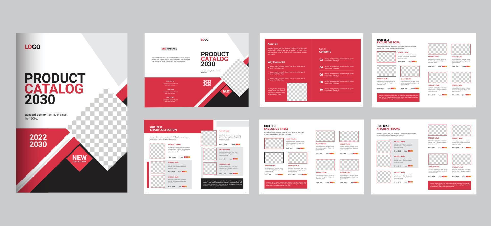 product catalog design template,simple modern Black catalogue design template vector