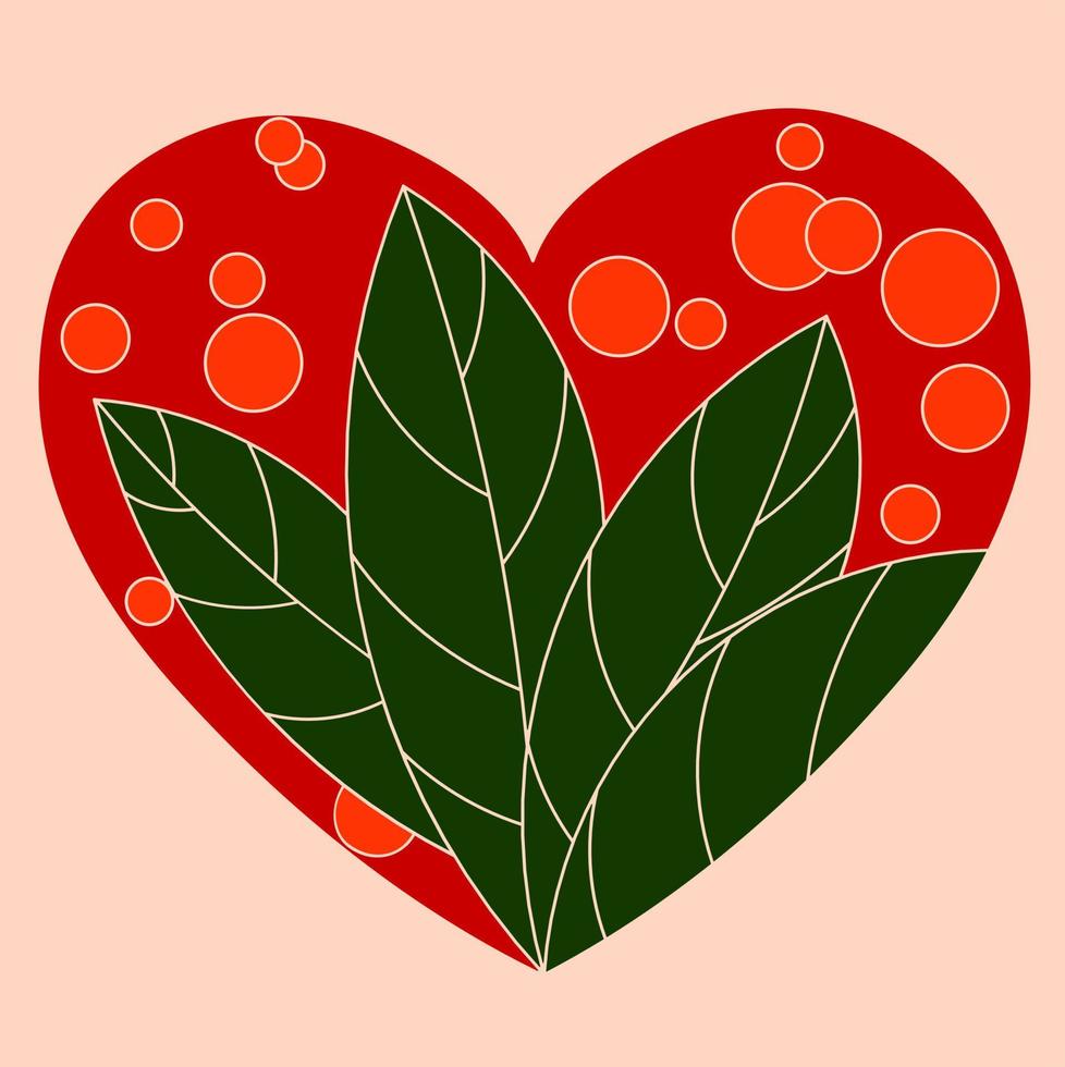 fauna heart elemet for design vector