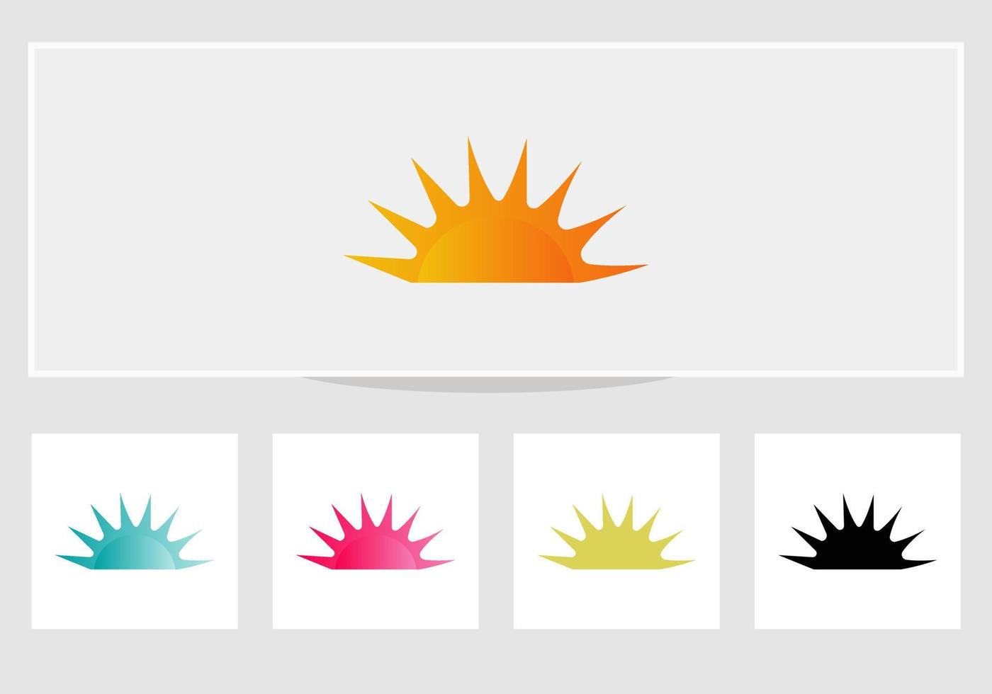 vector de icono de sol sobre fondo blanco. logo de sol con varios colores