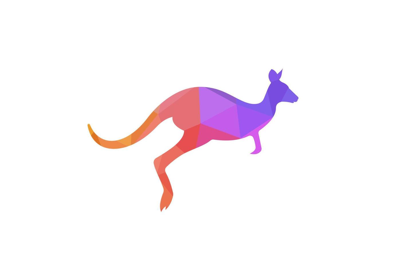 concepto de diseño del logotipo de la naturaleza canguro, canguro corriendo. diseño del logotipo del vector canguro.