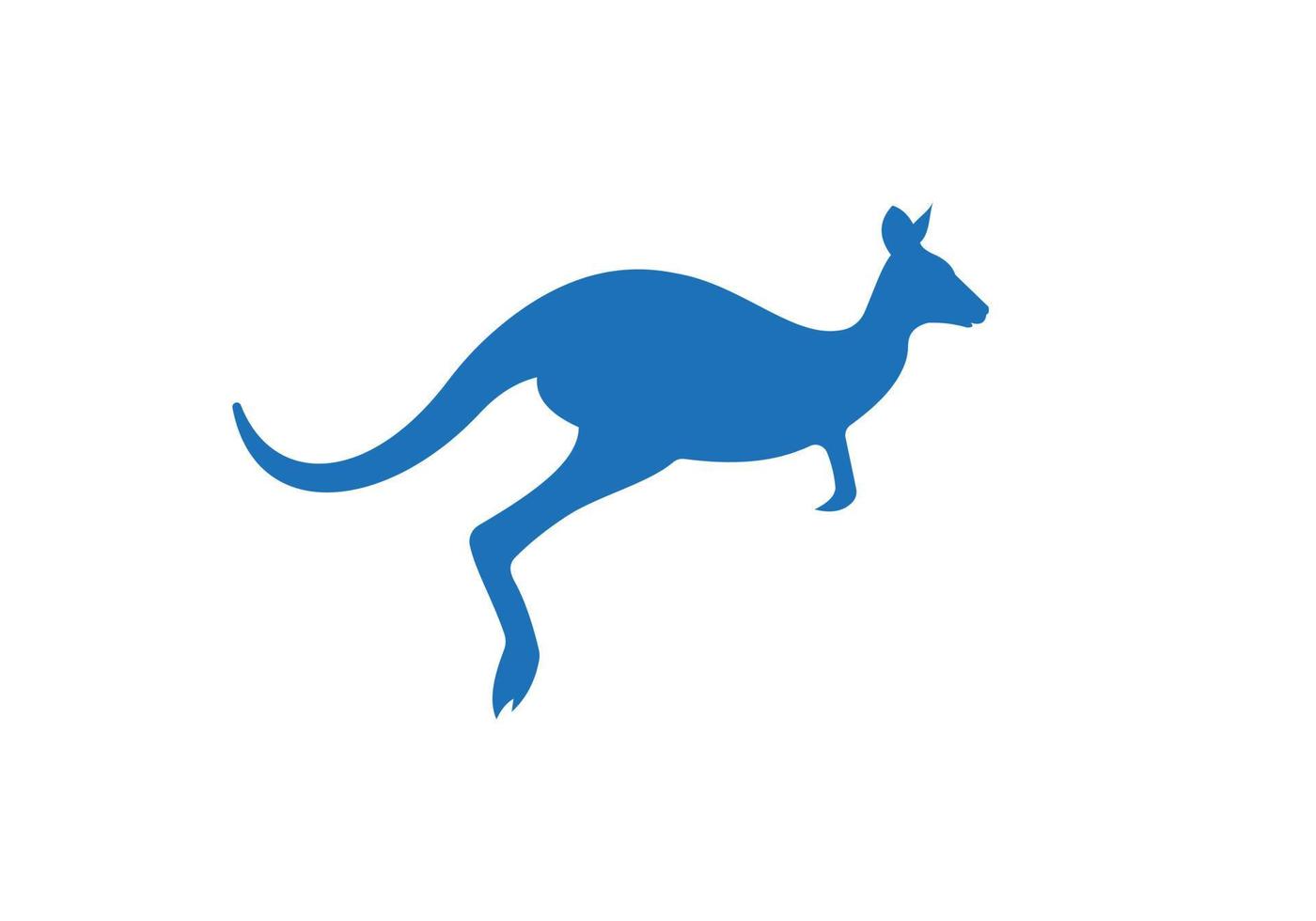 Kangaroo nature logo design concept, running kangaroo. Kangaroo vector logo design.