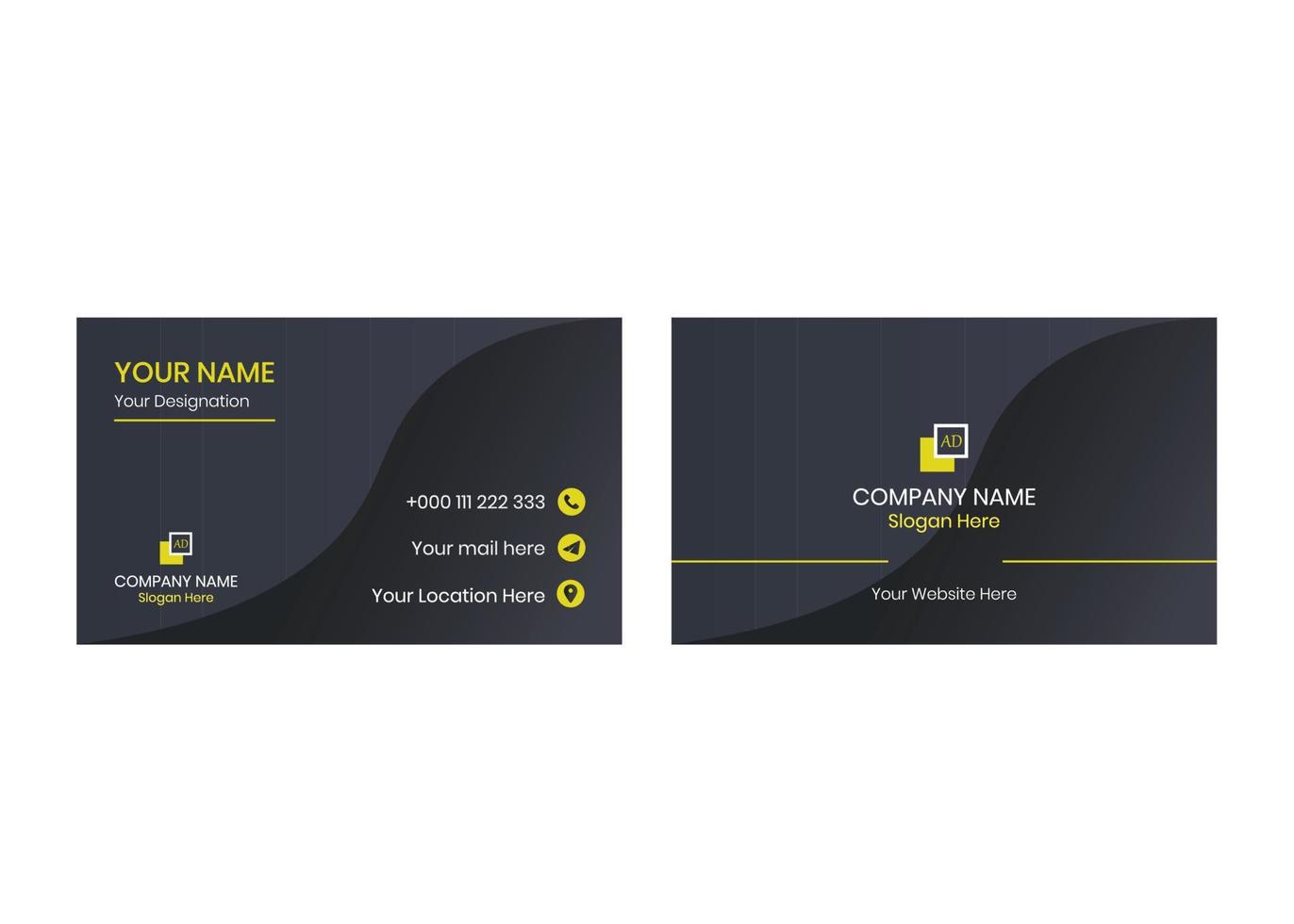 Vector business card design template