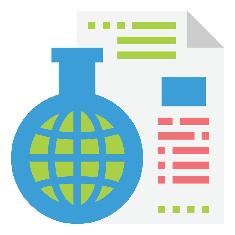 global research icon flat color vector illustration . business symbol