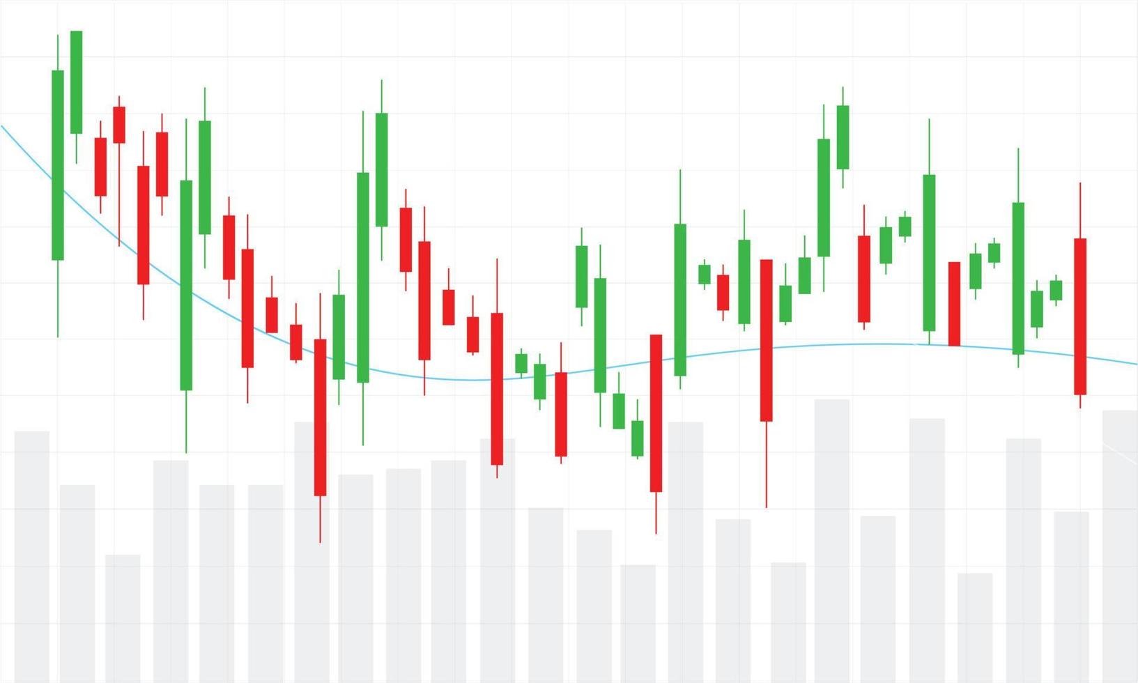 Gráfico de gráfico de velas de negocios de comercio de inversión bursátil en diseño de fondo oscuro. punto alcista, gráfico de tendencia, fondo forex vector