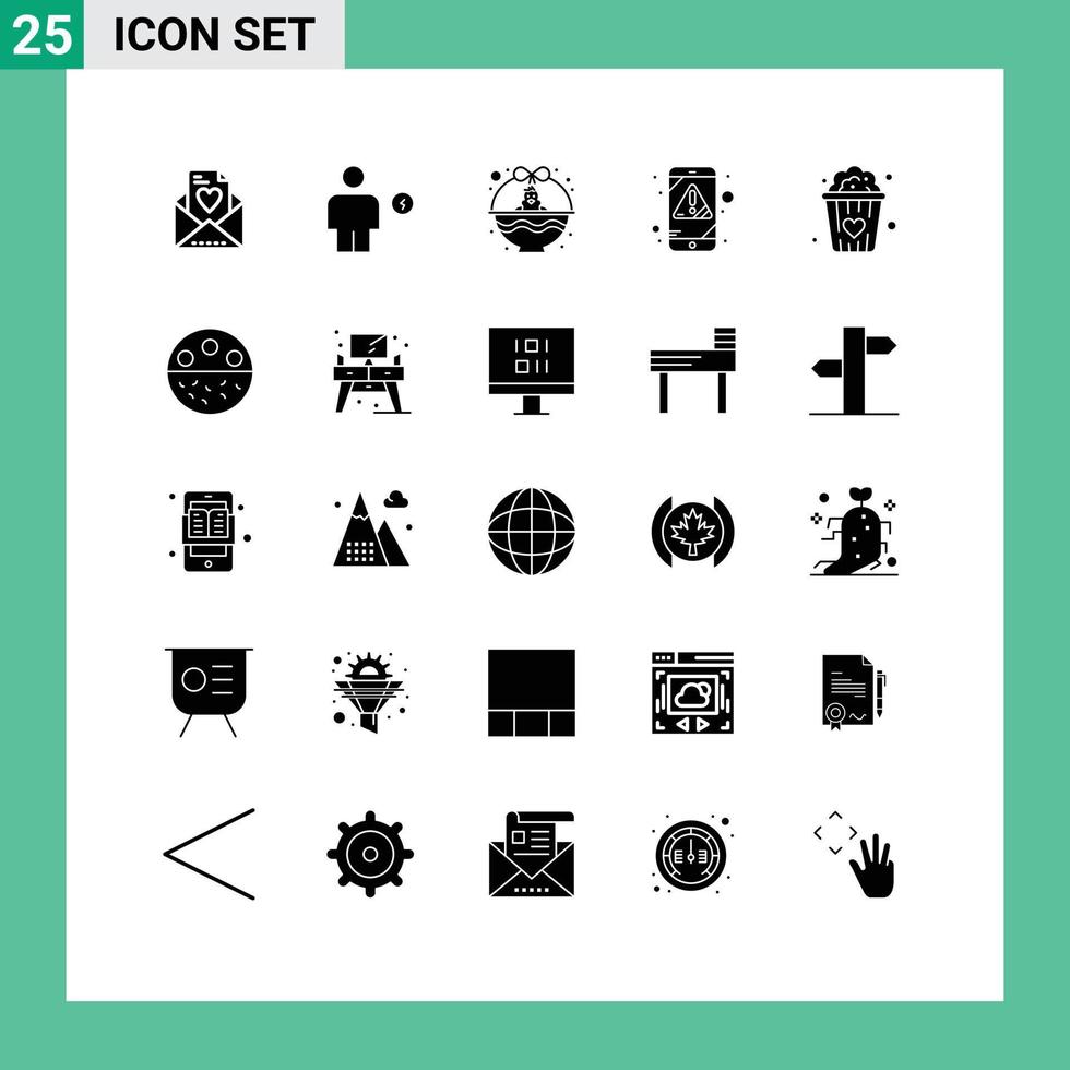 25 Creative Icons Modern Signs and Symbols of food mobile basket error baby chicken Editable Vector Design Elements