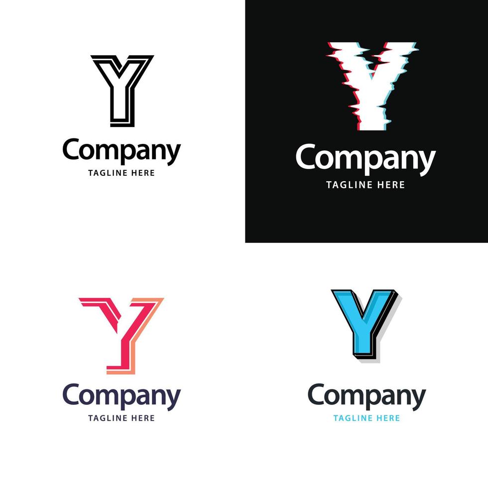 Letter Y Big Logo Pack Design Creative Modern logos design for your business vector