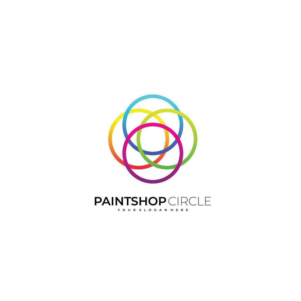 círculo grupo diseño degradado color logotipo símbolo vector