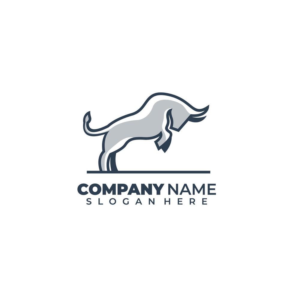 bull design vector logo line design template