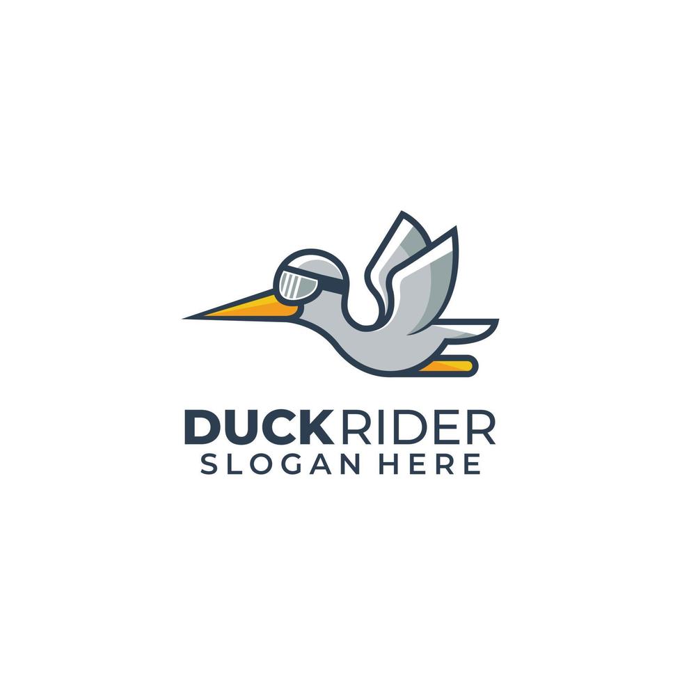 flying ducks logo vector illustration design