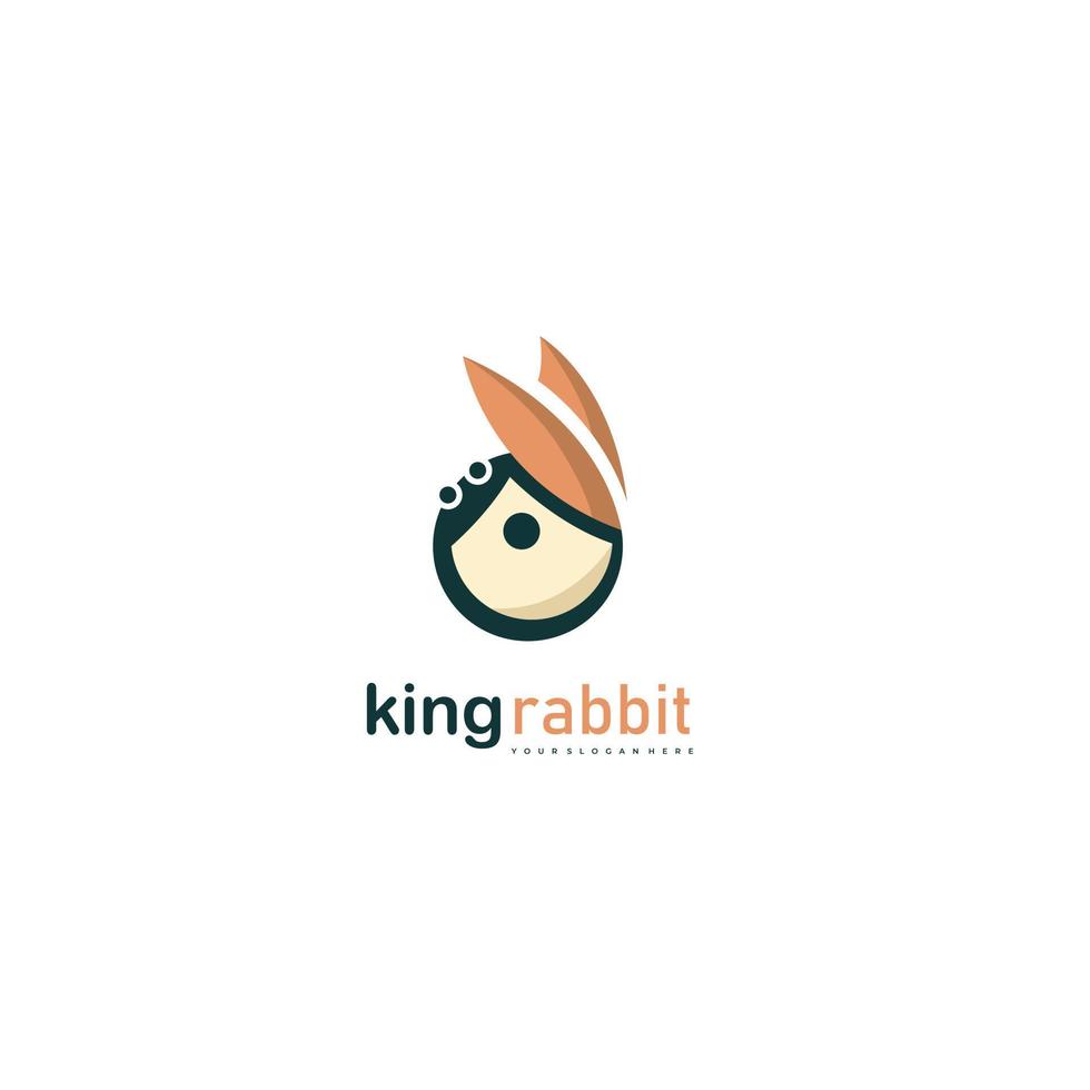 head rabbit logo design illustration symbol icon vector