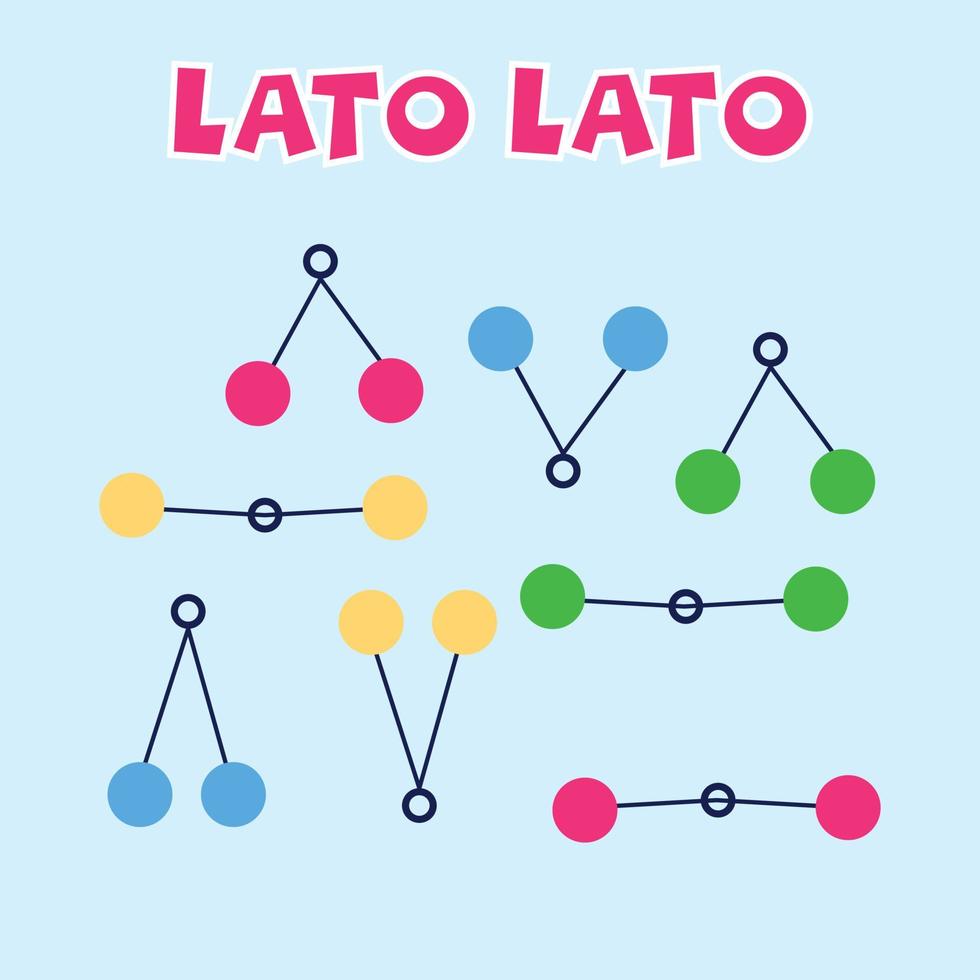 lato lato famoso juego en indonesia vector