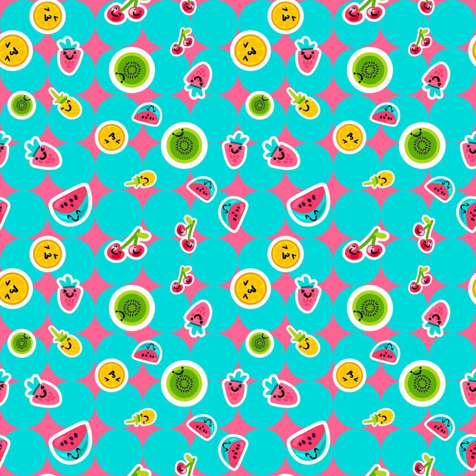 Summer Fruits Patterns vector