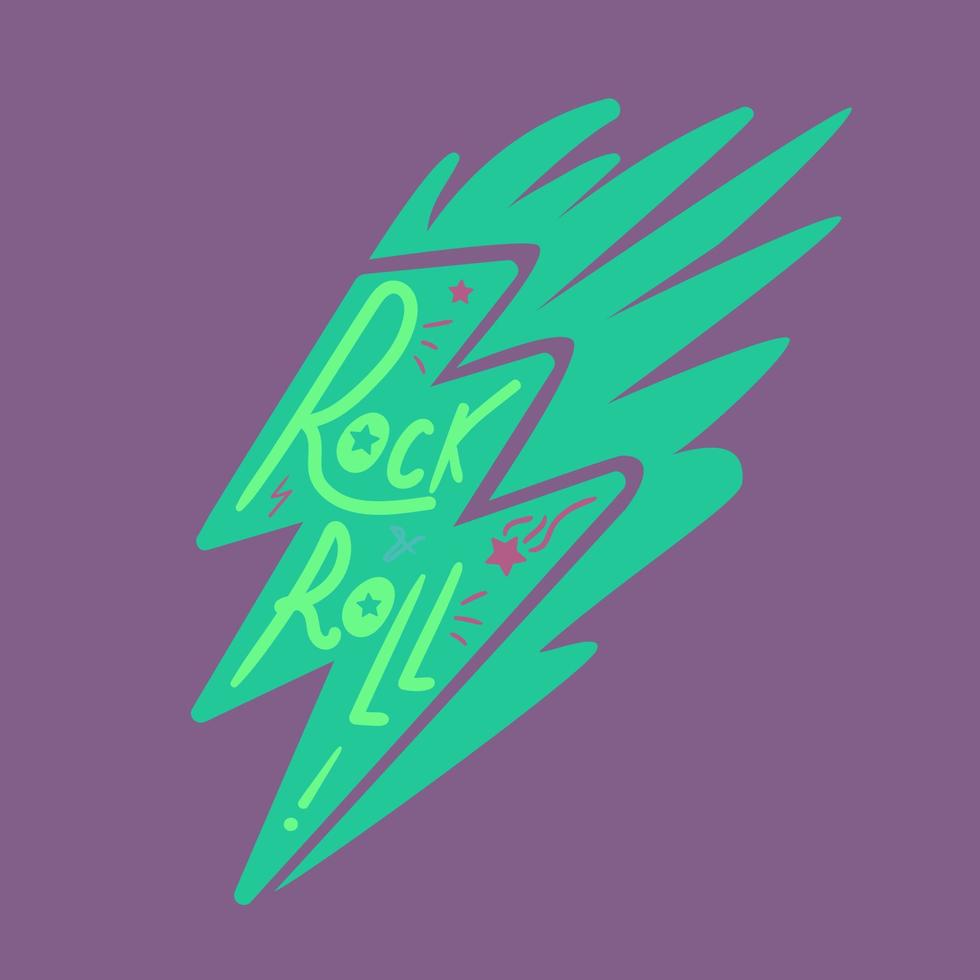 Rock and Roll Lettering vector
