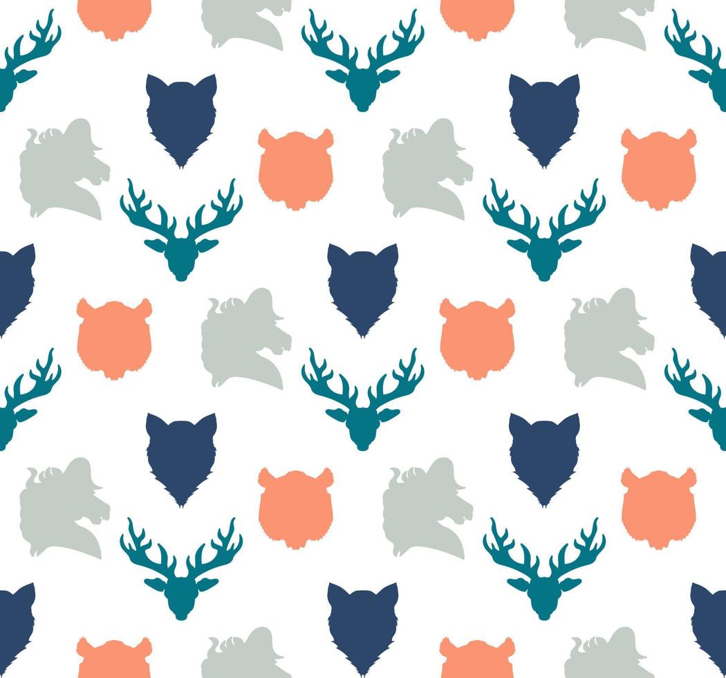 Wildlife seamless pattern vector