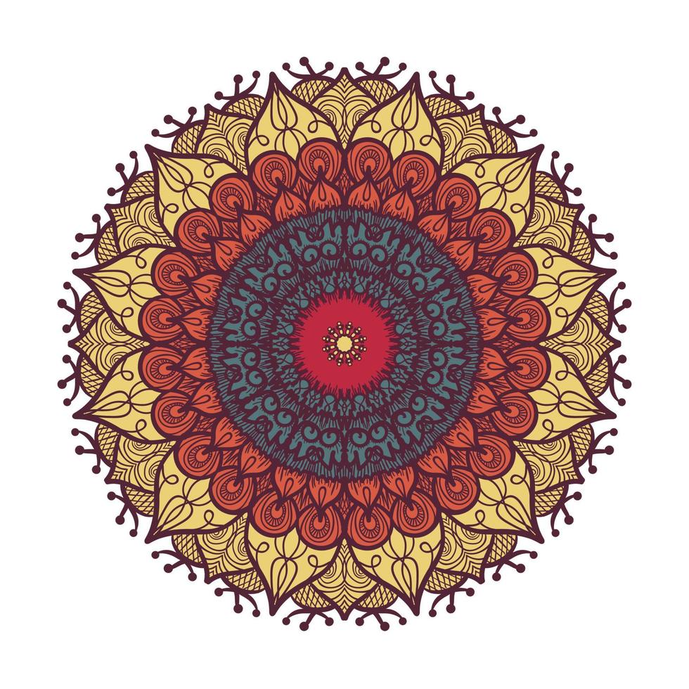 Mandala Line Template vector