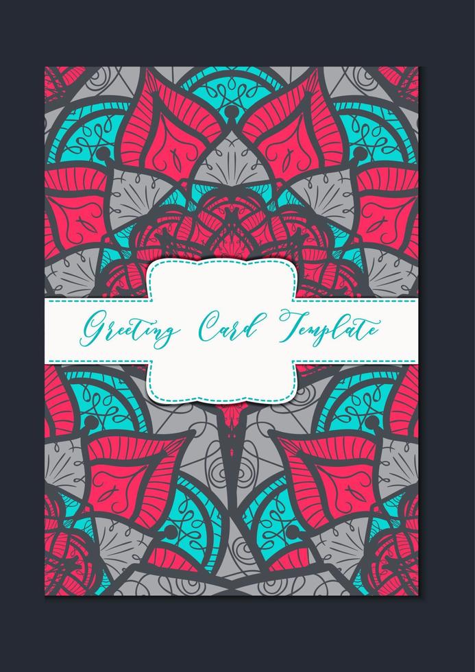 Mandala vintage template card vector