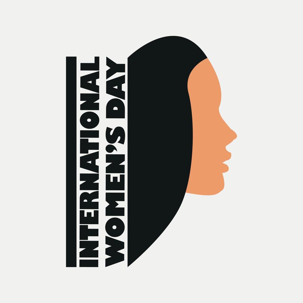 día internacional de la mujer, diseño de camisetas, afiches, impresiones, postales y otros usos vector