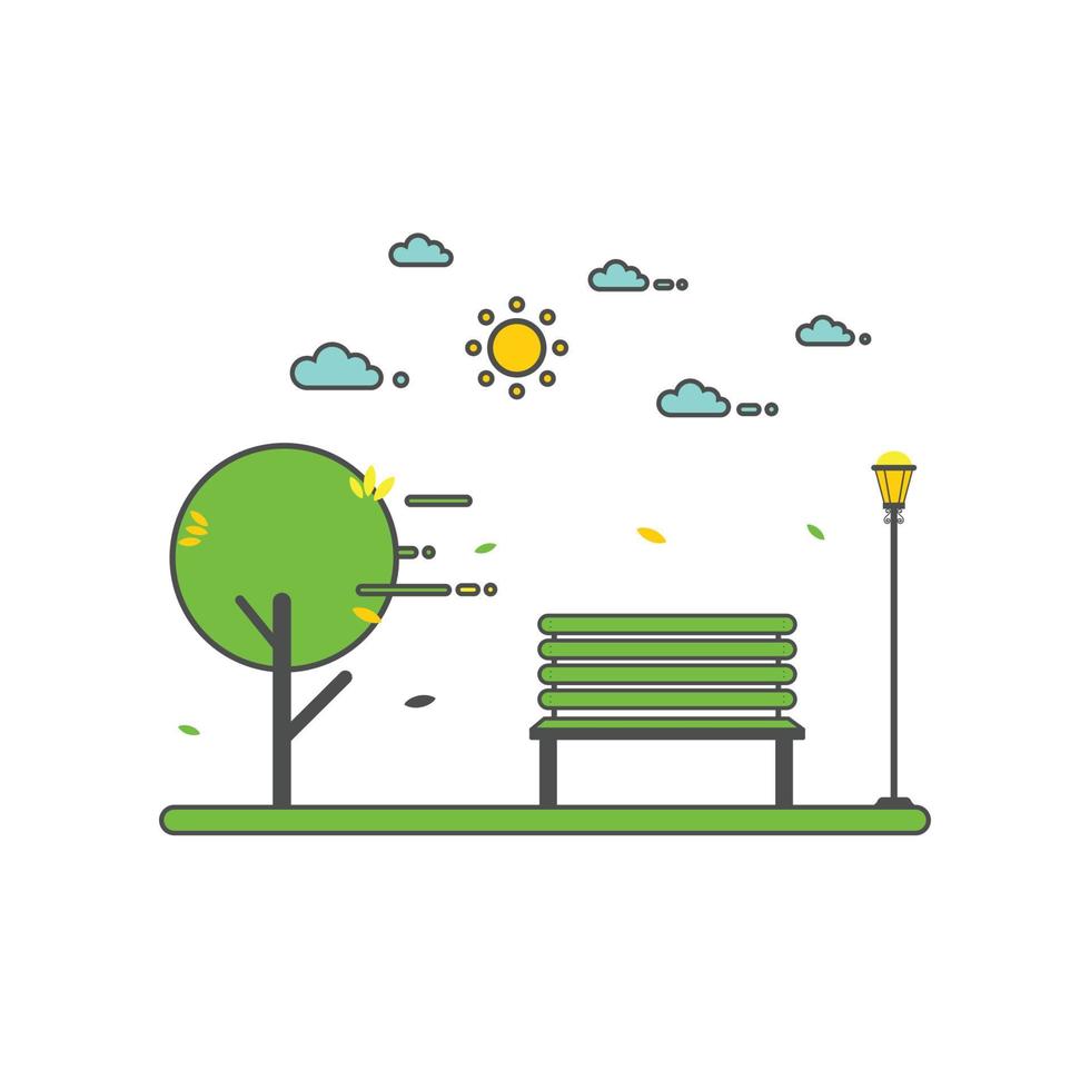 a beautiful park vector