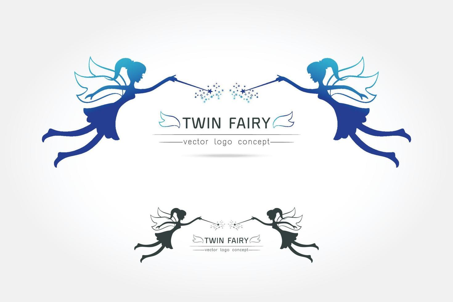 Fairy flying logo vector