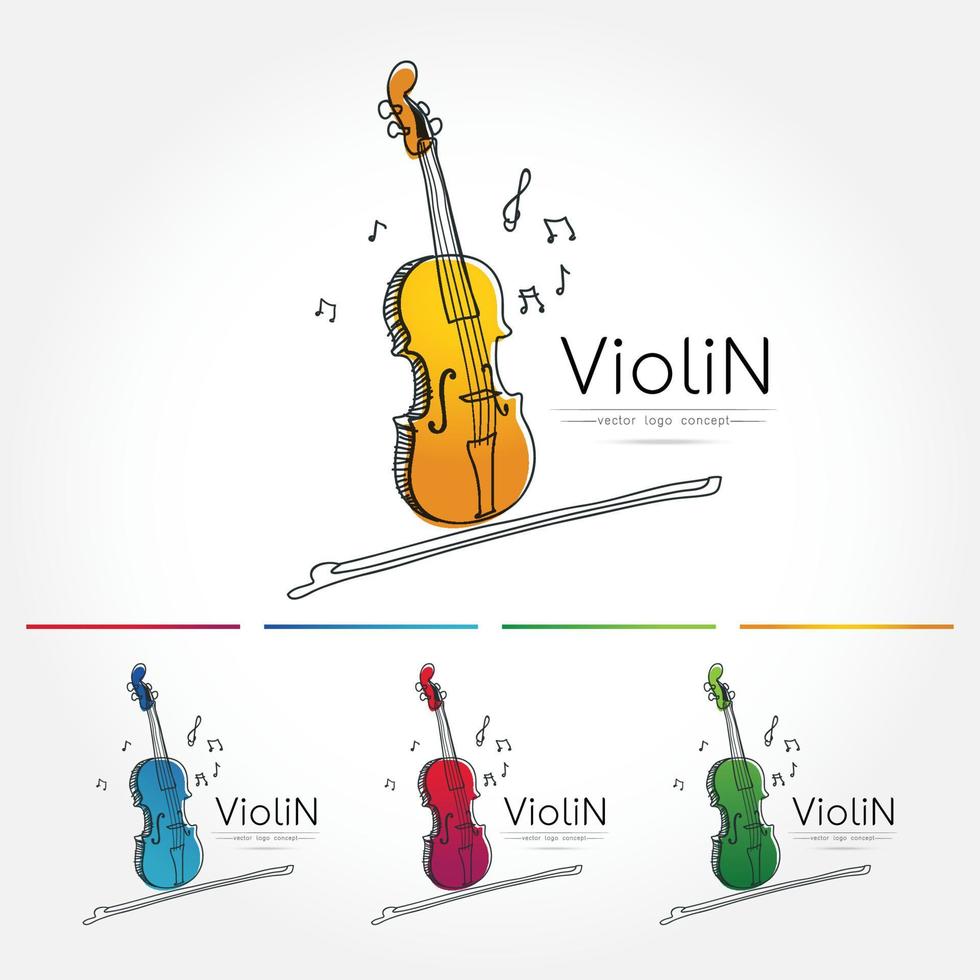 The stylized image of Violin vector