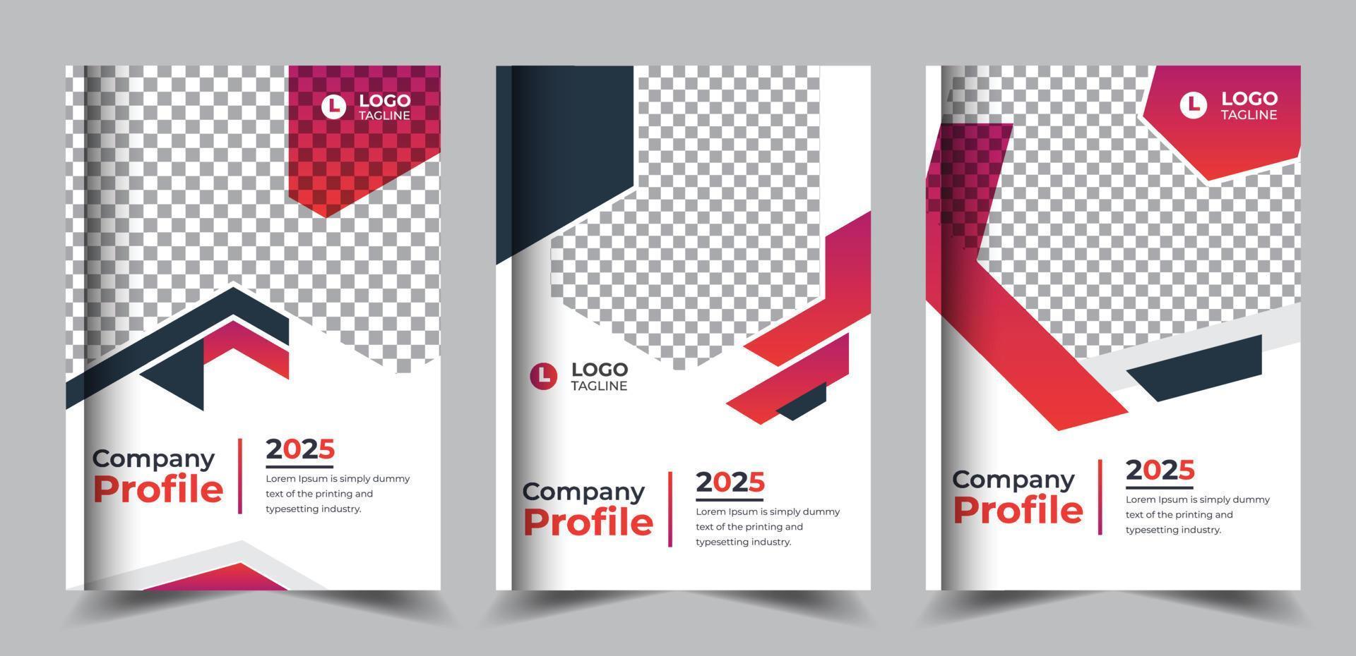 folleto profesional folleto de perfil de empresa plantilla de diseño de folleto comercial vector