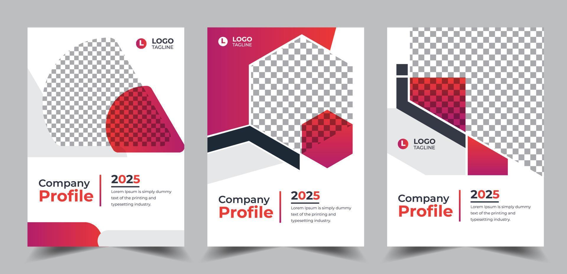 Professional booklet company profile booklet business brochure design template vector