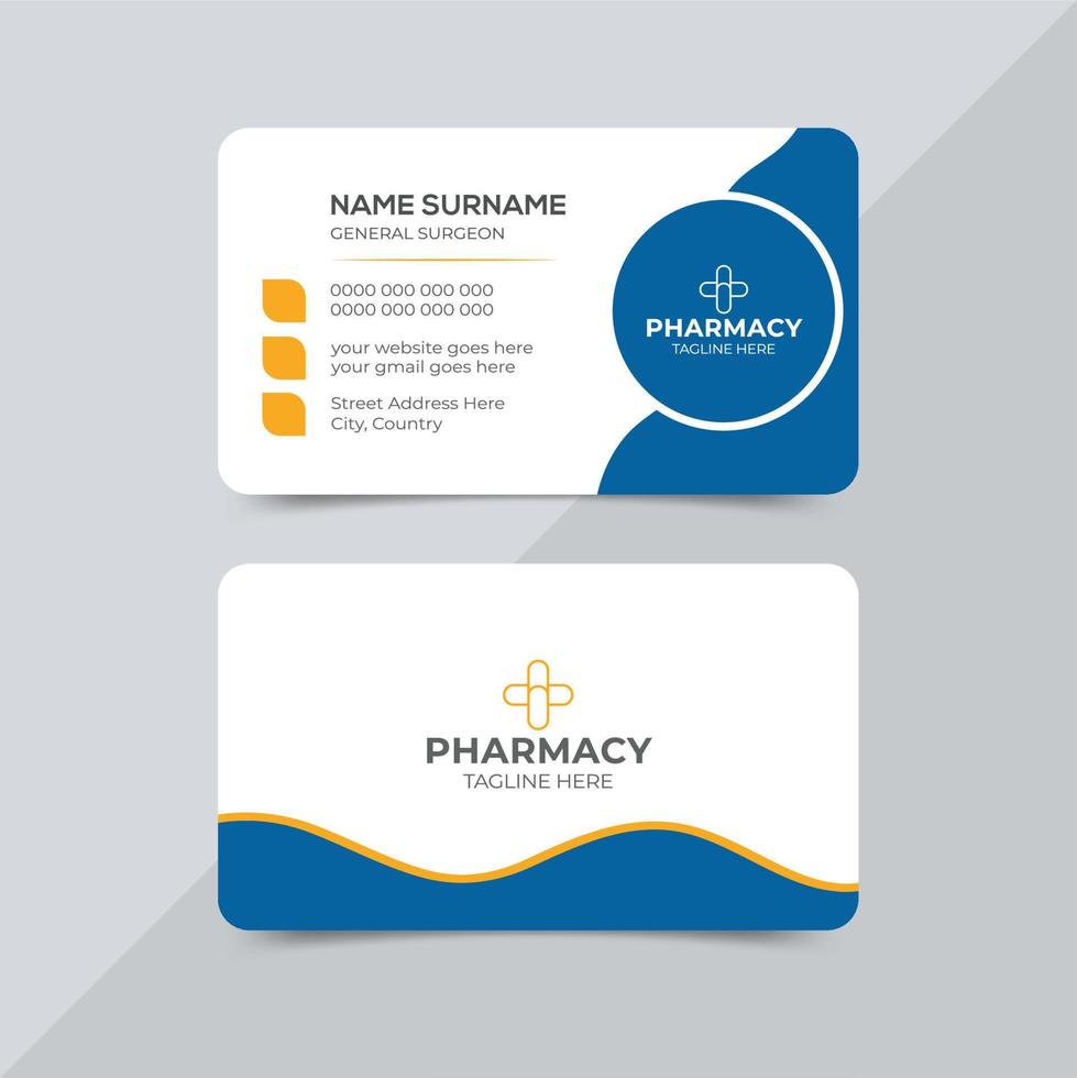 Medical Clinic Business Card Design Template vector