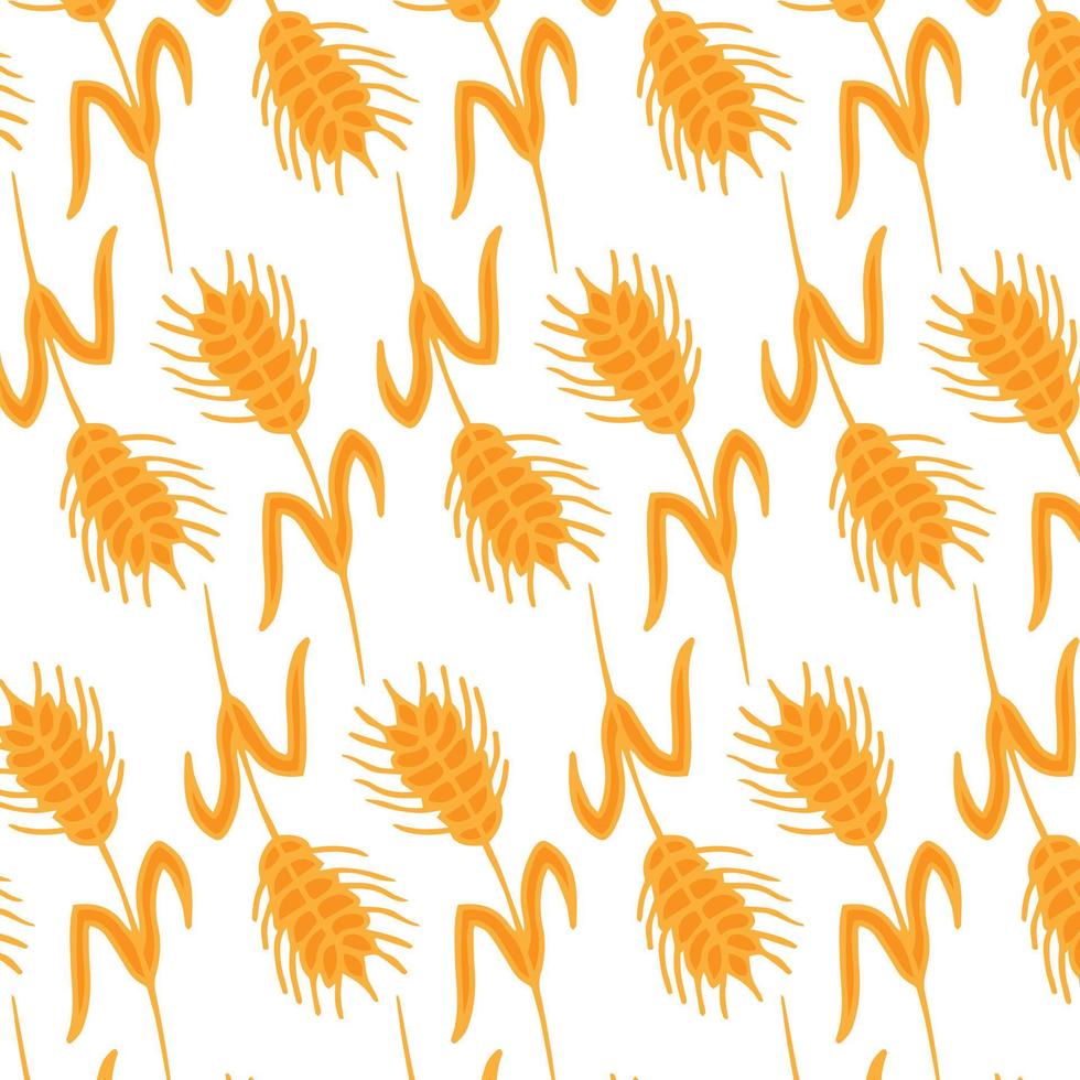 wheat seamless isolated on white background vector