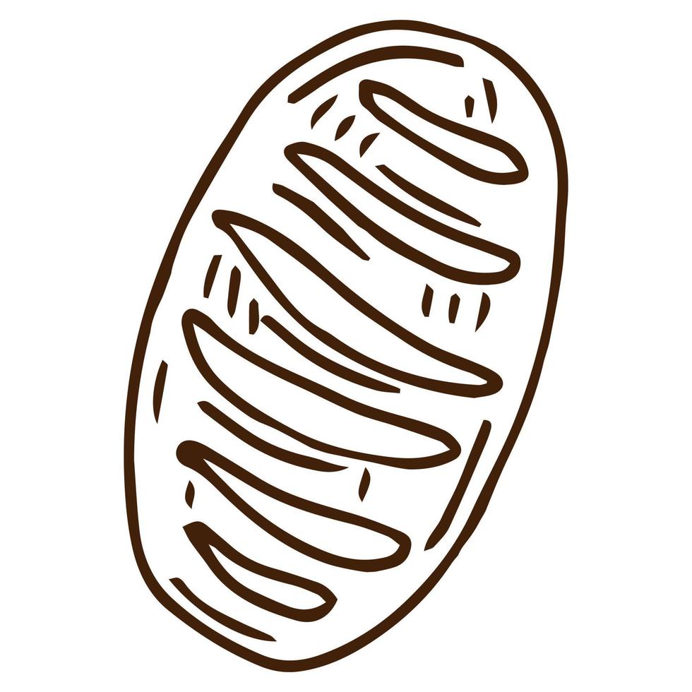 Bread vector drawing. Bakery product sketch. Vintage food illustration