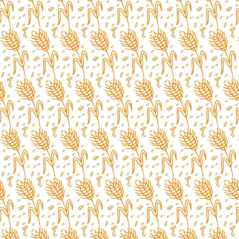 Oat pattern vector. oat symbol. rice pattern. wallpaper. free space for text. copy space. vector
