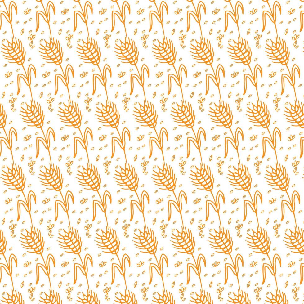 Oat pattern vector. oat symbol. rice pattern. wallpaper. free space for text. copy space. vector