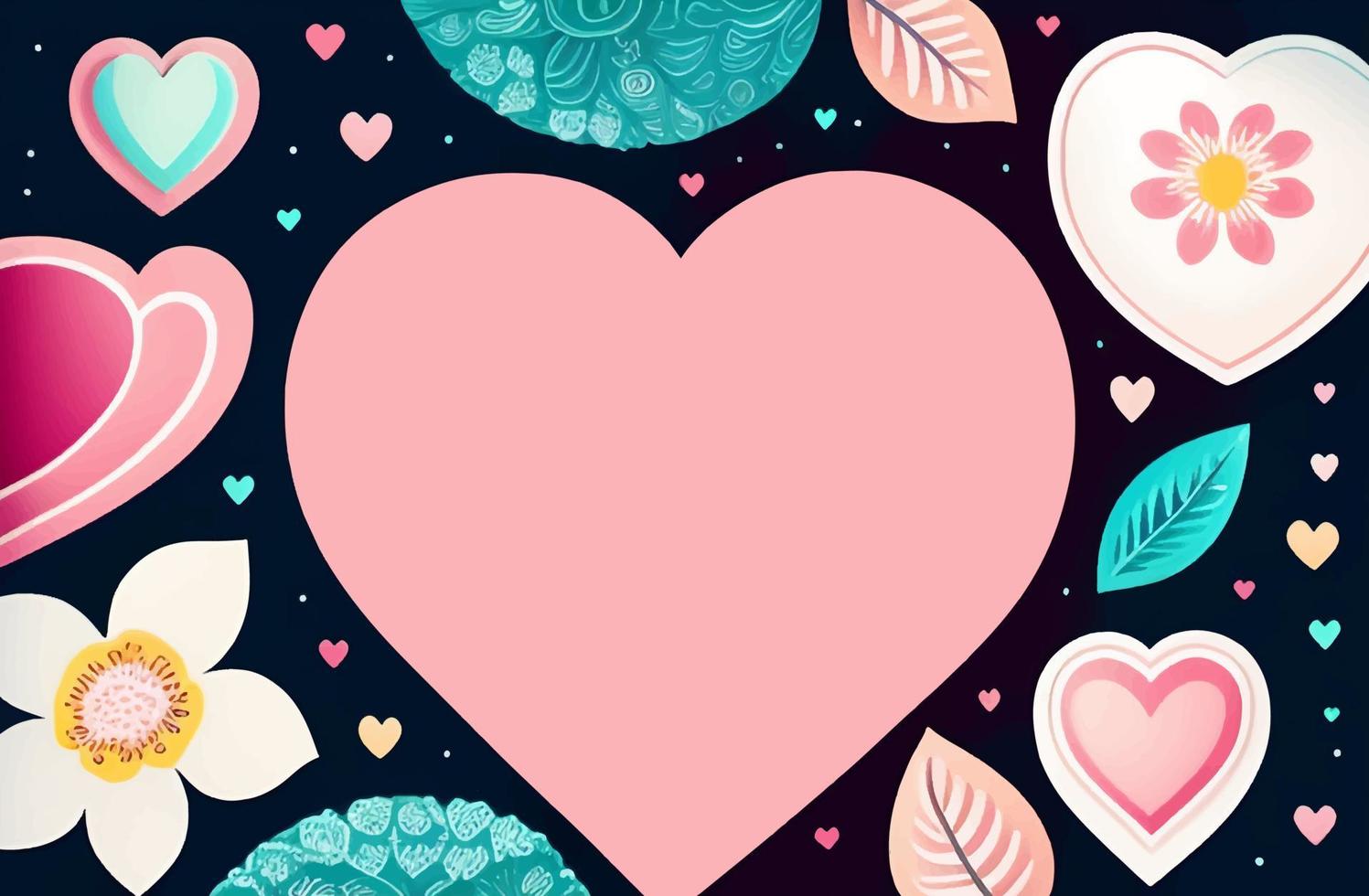 Valentine's Day concept poster. vector