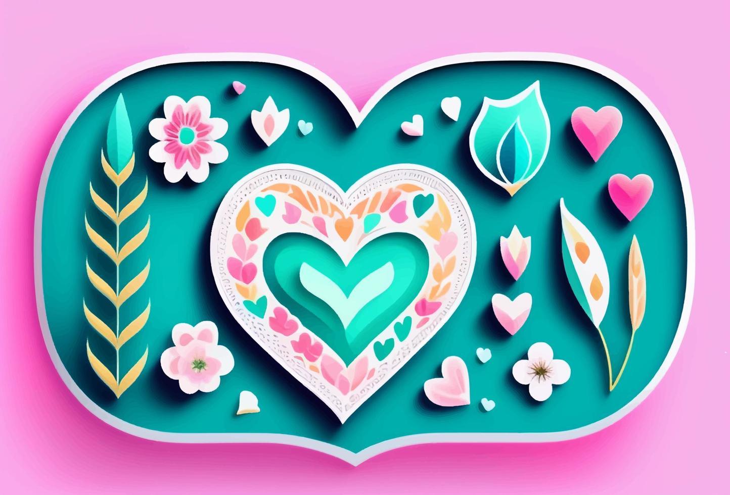 Valentine's Day concept poster. vector