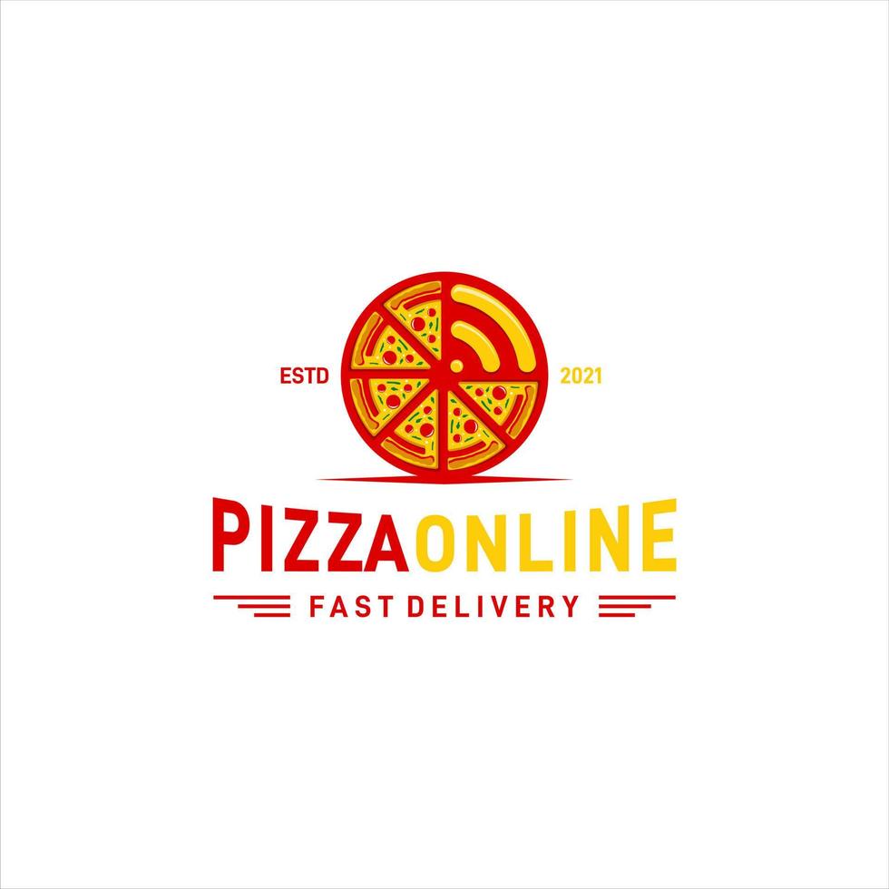 Rustic Retro Vintage Pizza or Pizzeria logo design and Signal logo vector