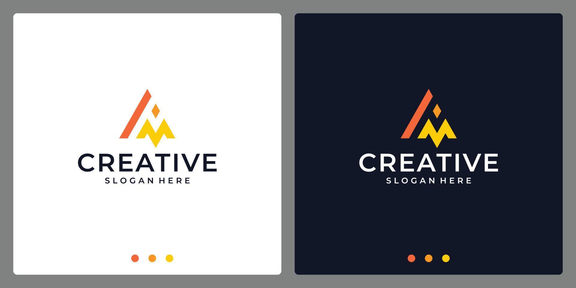 logo monogram initial letter abstract. business card. vector