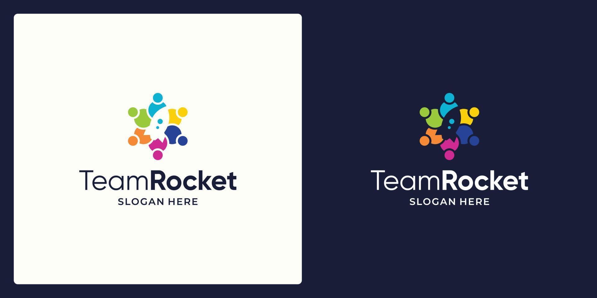 Vector design of Social Network Logo and rocket logo.