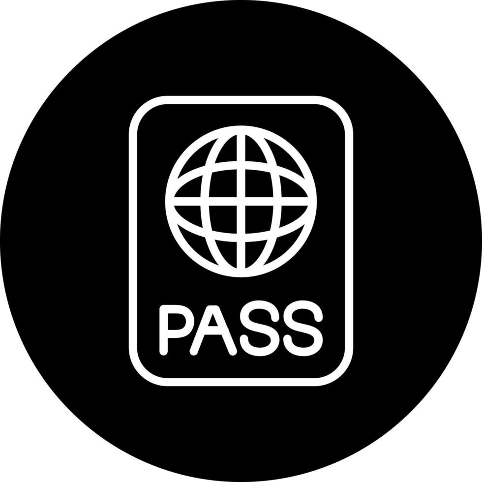 icono de vector de pasaporte