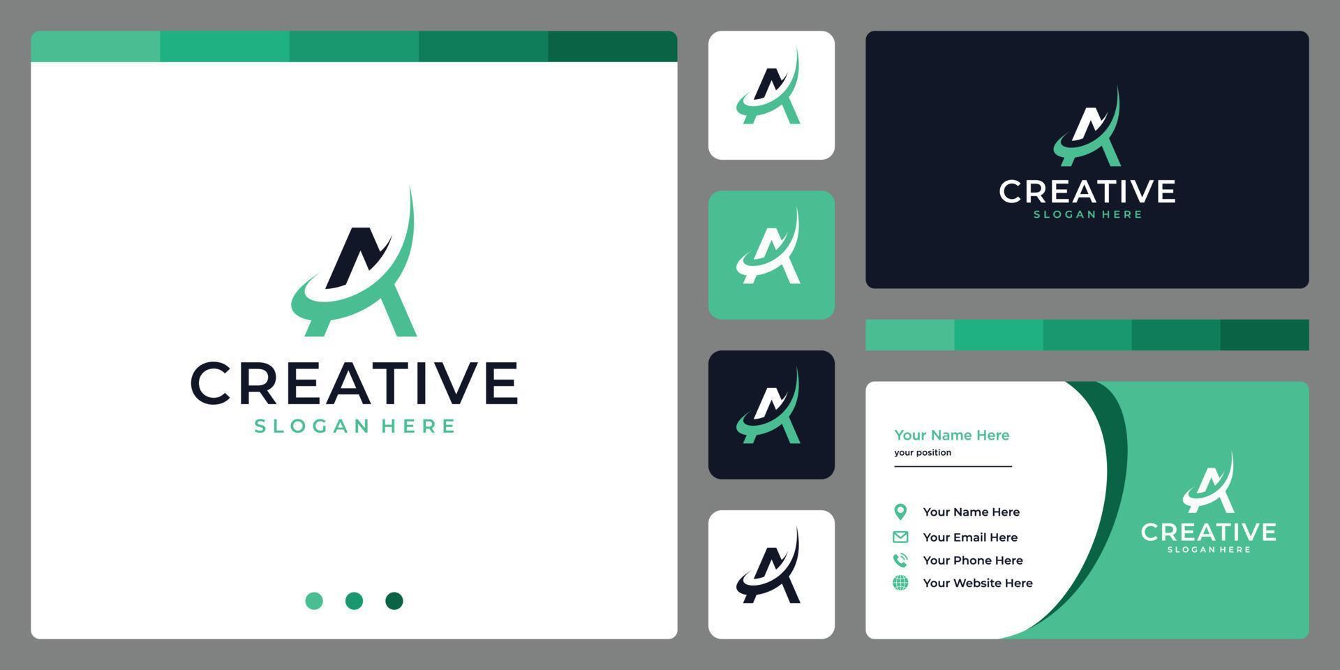 logo initial letter A abstract. premium vector. vector