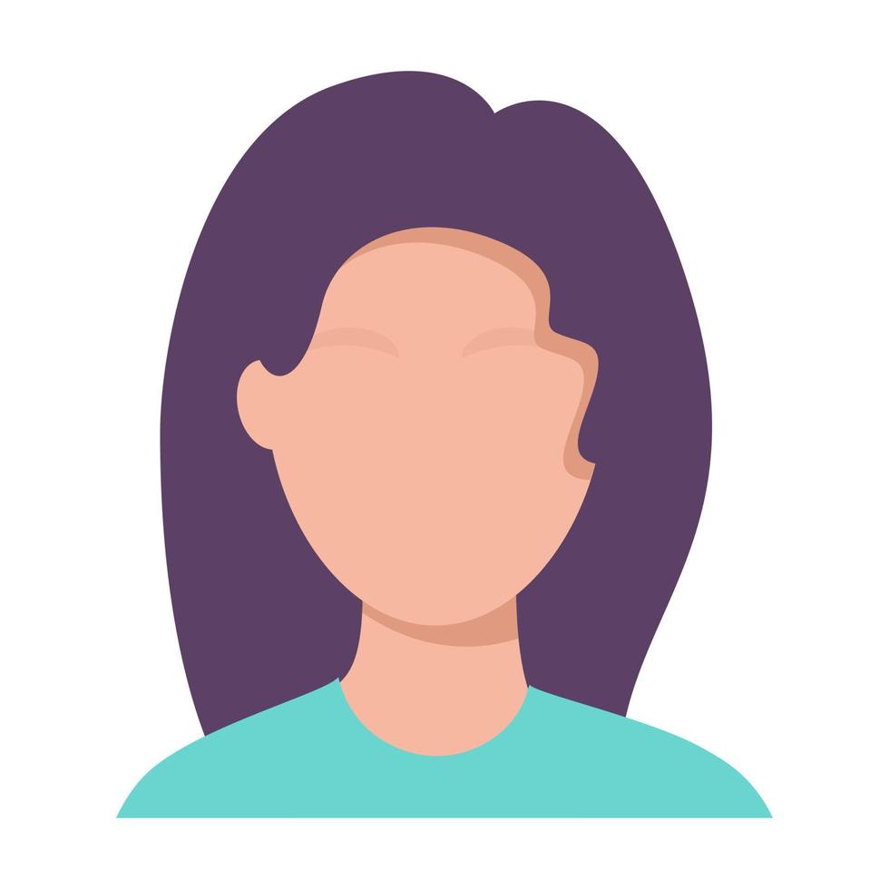 Portrait of a girl. Avatar for social network. Vector illustration.