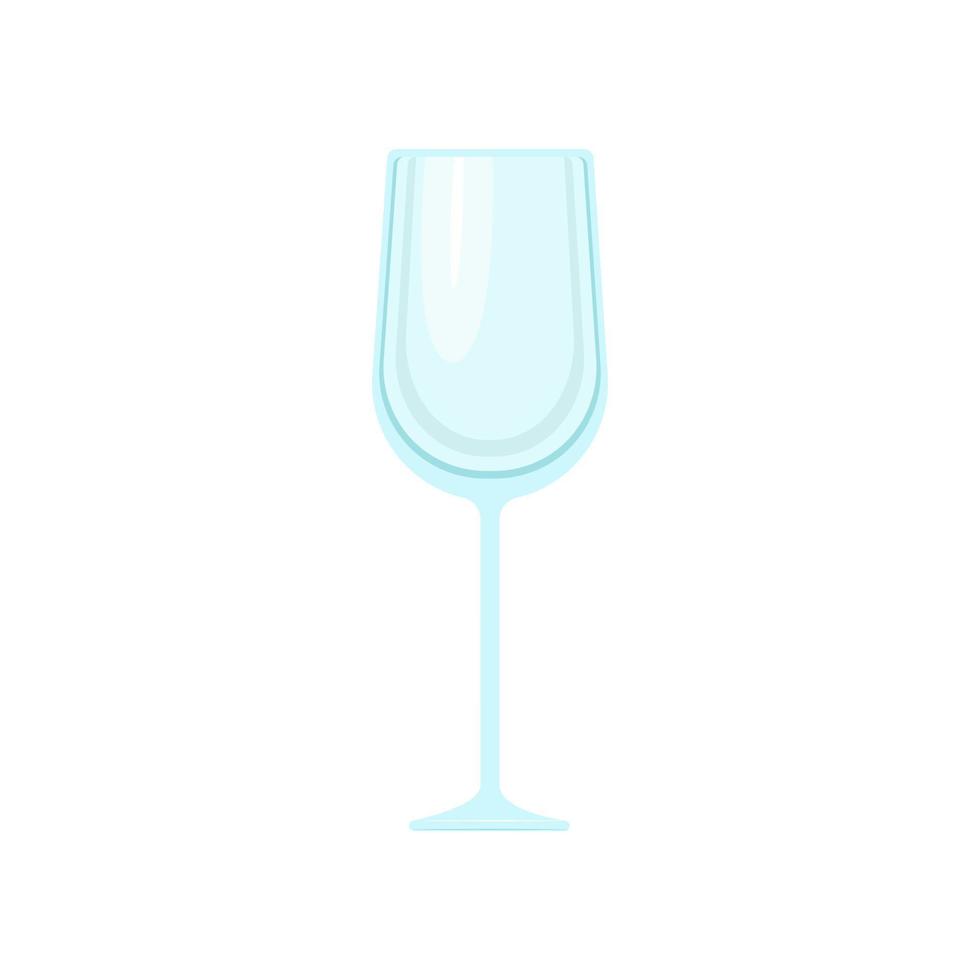 Empty glass for alcoholic drinks. Vector object on a white background, Isolate