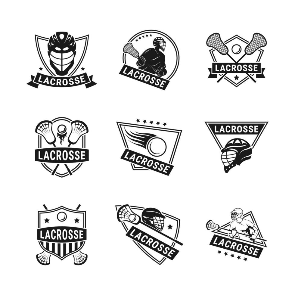 colección de logotipos de lacrosse vector