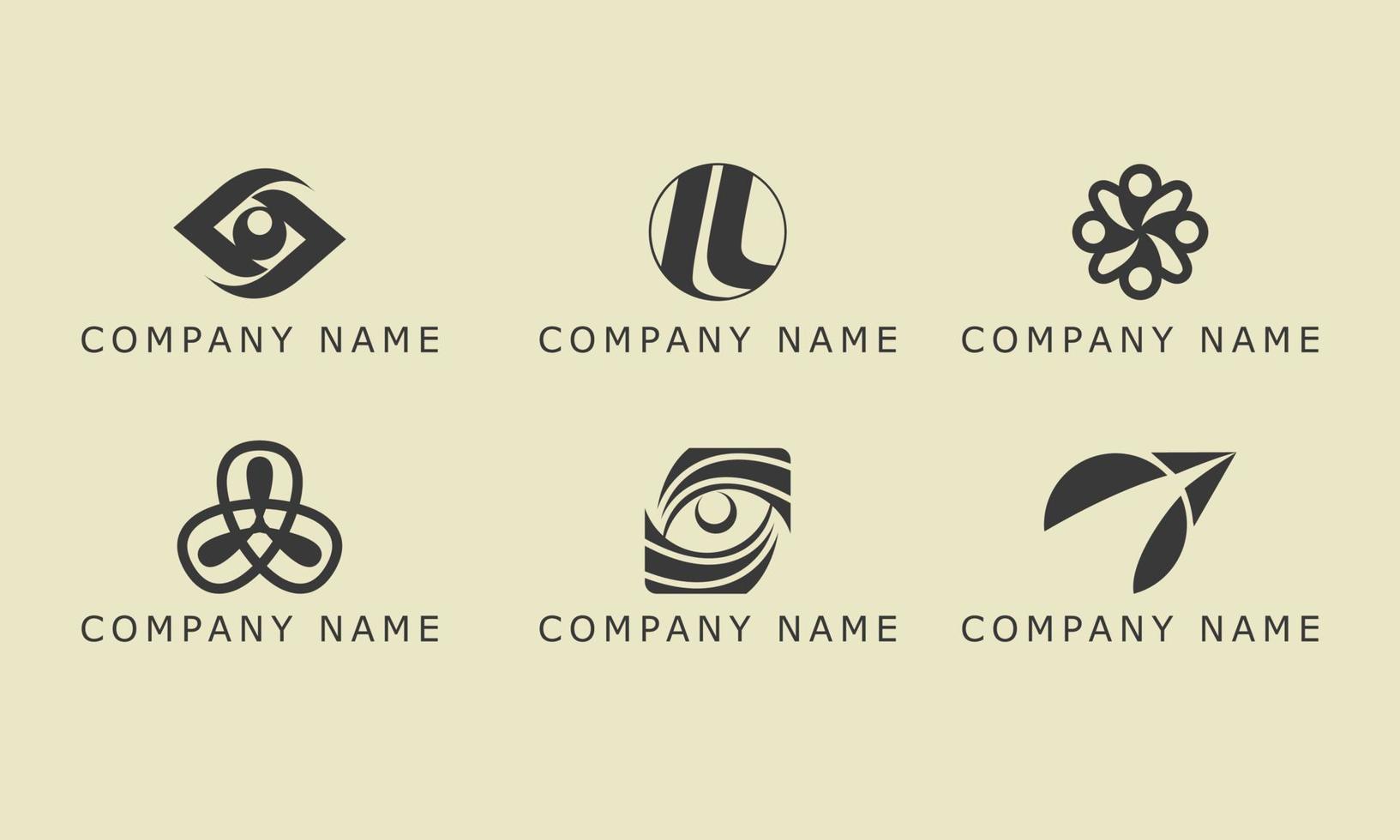 conjunto de paquetes ilustración de vector de colección de logotipos abstractos para la marca.