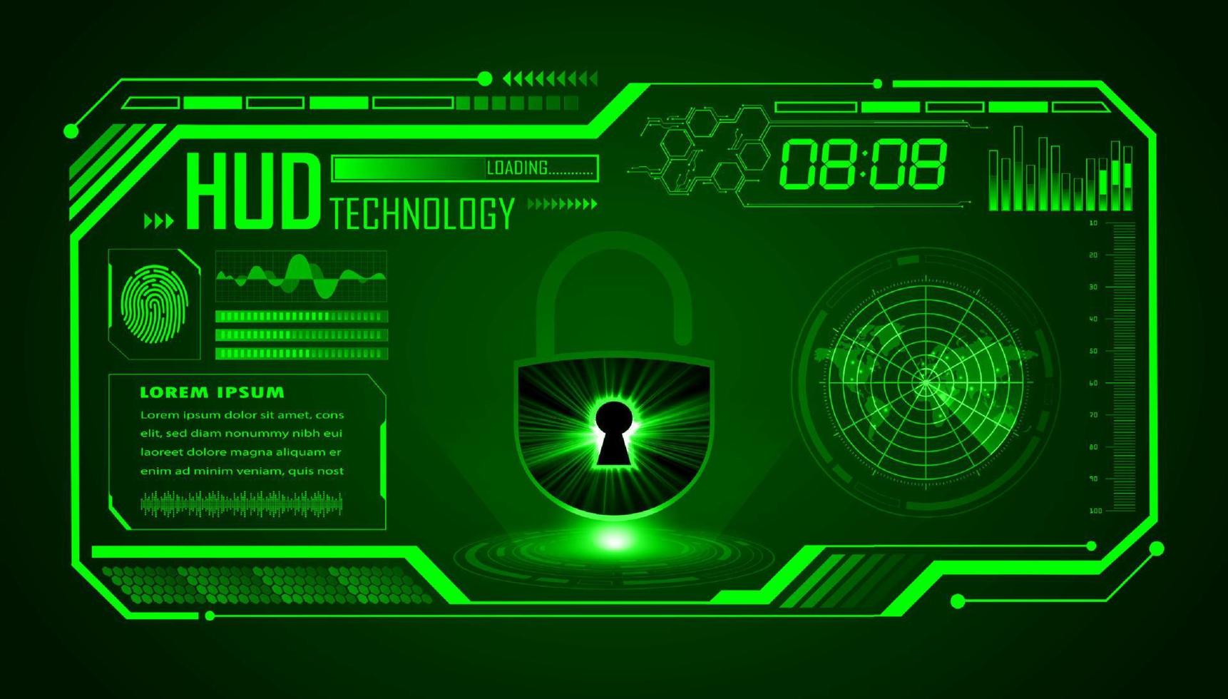 fondo de pantalla de tecnología hud moderna vector