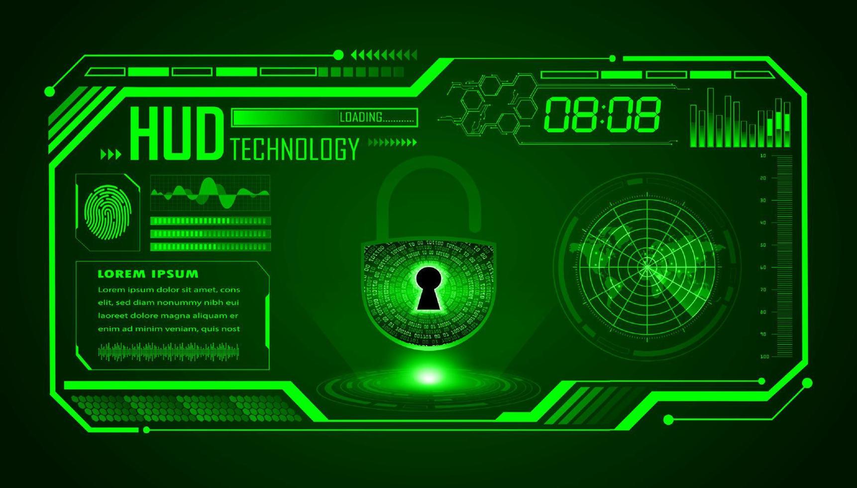 Modern HUD Technology Screen Background vector