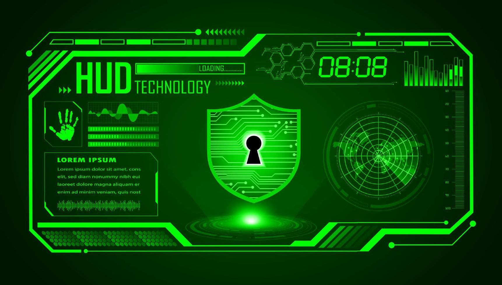 Modern HUD Technology Screen Background vector