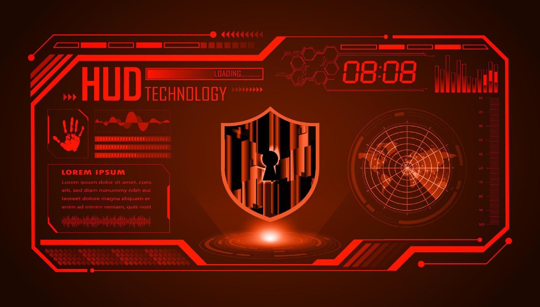 Modern HUD Technology Screen Background vector