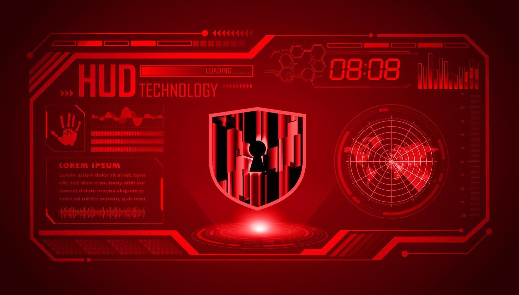 Modern HUD Technology Screen Background vector