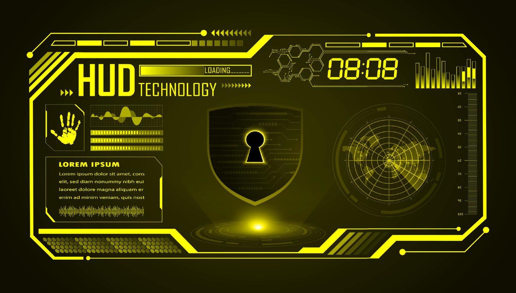 fondo de pantalla de tecnología hud moderna vector