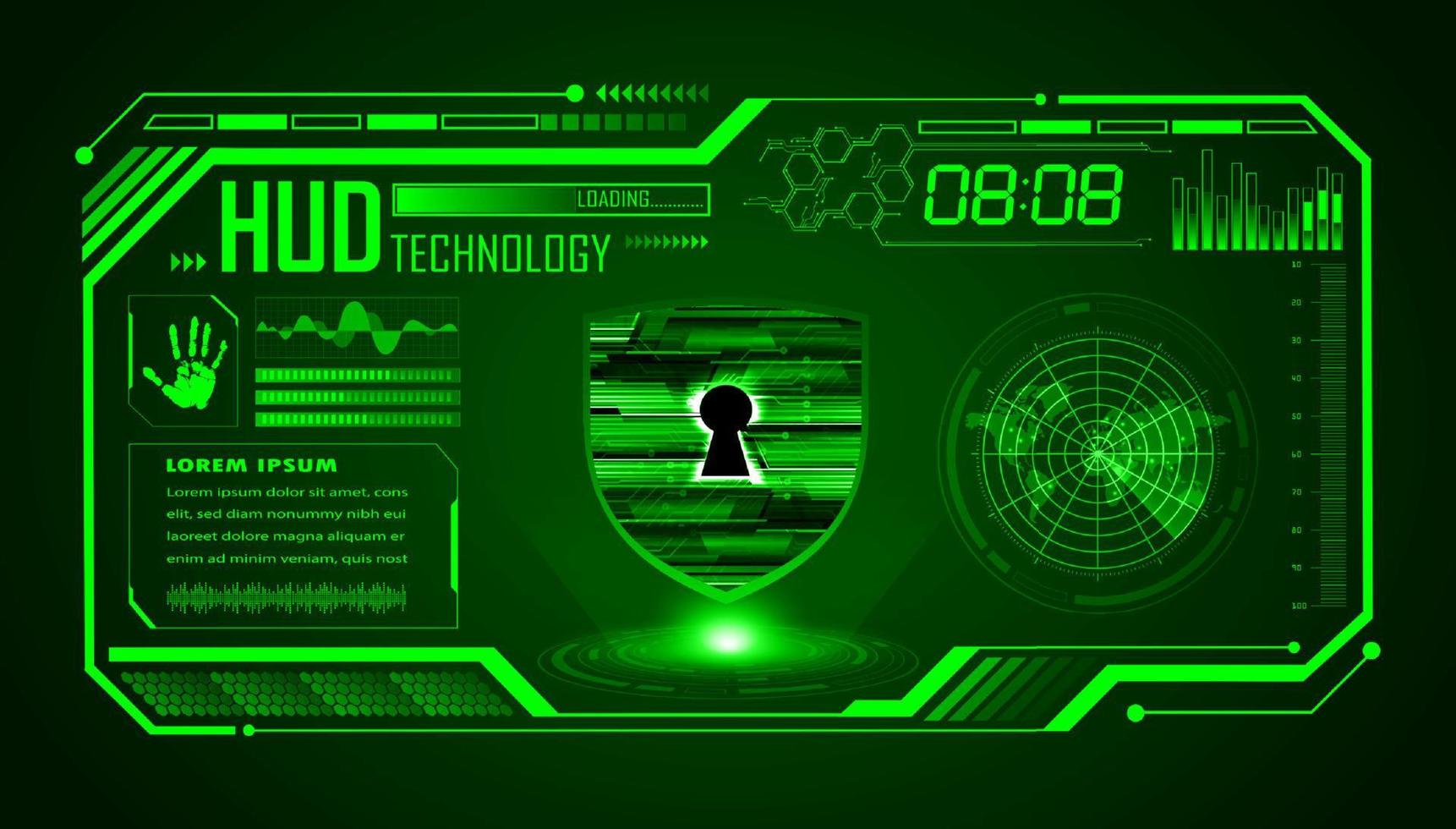 Modern HUD Technology Screen Background vector