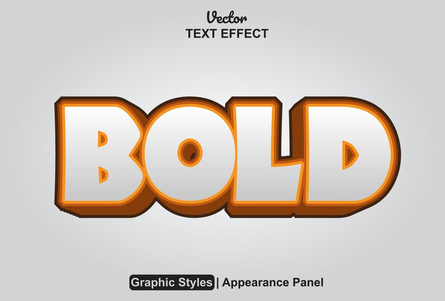 Bold text effect with graphic style and editable. vector